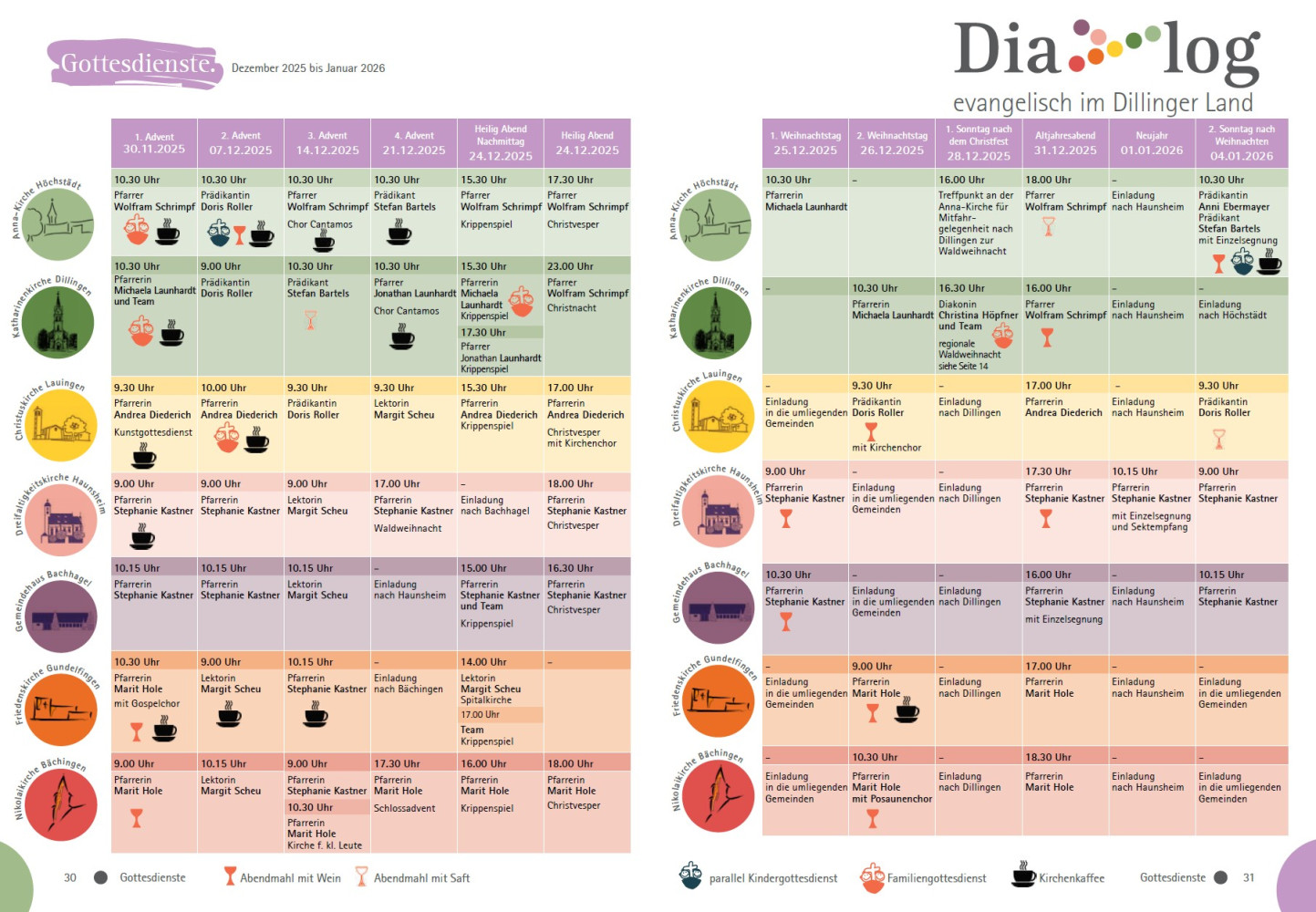 Gottesdienstübersicht
